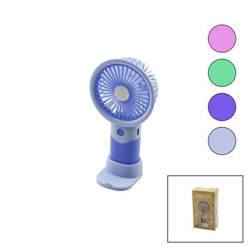 USB ŞARJLI MİNİ EL FANI ÇAP:8.4 - Y:16CM SABİT BAŞLIK 3-KADEME HIZT ELEFONLUKLU MASAÜSTÜ AYAK VANTİLATÖR (5250)