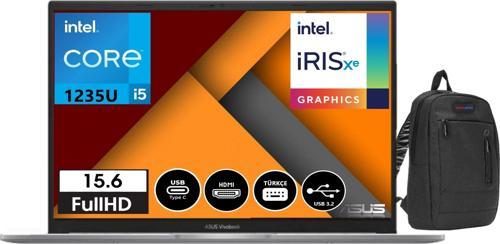 Vivobook X1504ZA-BQ450 İntel Core İ5 1235U 16gb 512gb SSD 15.6" Windows11Pro FHD  X1504ZA-BQ45038+ Çanta
