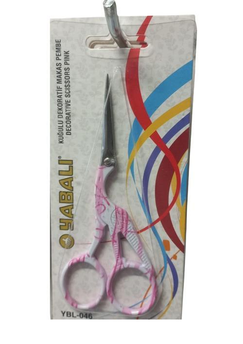 Nakış Makası Kuğulu Dekoratif Makas Pembe YBL-046 Model 8