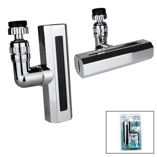 GÜMÜŞ  GENİŞ  360 DERECE DÖNEBİLENOYNAR BAŞLIK - 4 MOD  PERLATÖR ŞELALE MUSLUK UCU (5250)