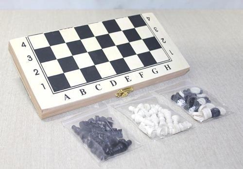 Ahşap Kutulu Satranç Tavla Seti Model 4