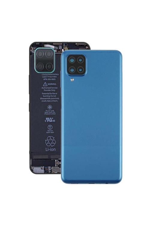 Samsung Galaxy A12 Uyumlu Arka Pil Batarya Kapağı Sm-A125F Mavi
