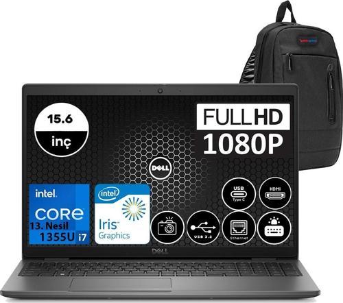 Latitude 3540 Intel Core I7 1355U 64GB 1tb SSD Ubuntu 15.6" Fhd Taşınabilir Bilgisayar N022L354015U15 + Zetta Çanta