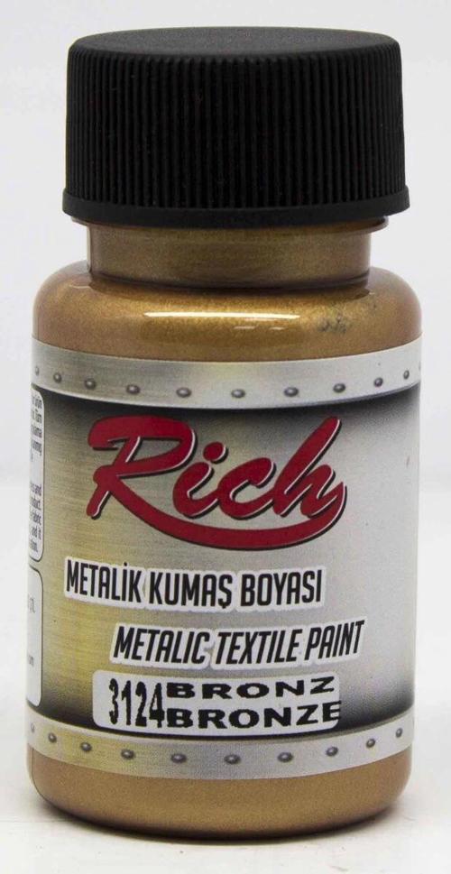 Metalik Kumaş Boyası 50 cc. 3124 BRONZ