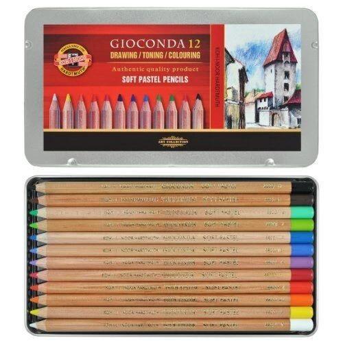 Gioconda Soft Pastel Boya Kalemi Seti 12 Renk Metal Kutu