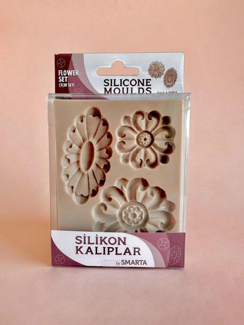Silicone Moulds Silikon Epoksi ve Polimer Kil Kalıbı FLOWER SET
