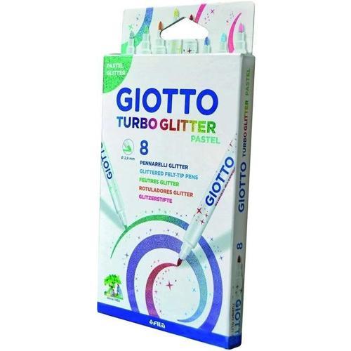 Turbo Glitter Simli Keçeli Kalem 8 Renk Pastel Tonlar