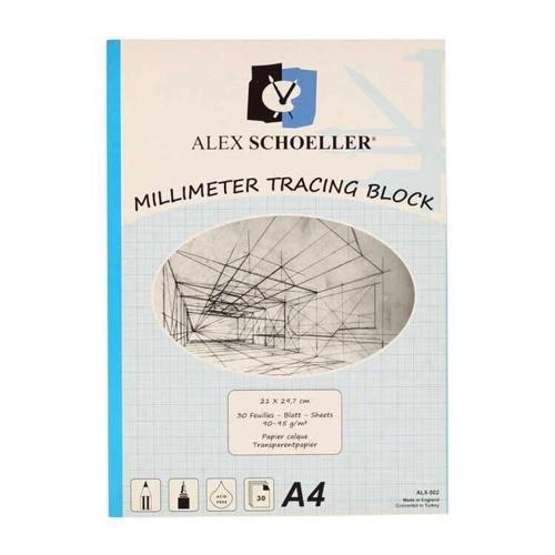 Milimetrik Aydınger Blok A4 Mavi 90/95 gr. 30 yaprak