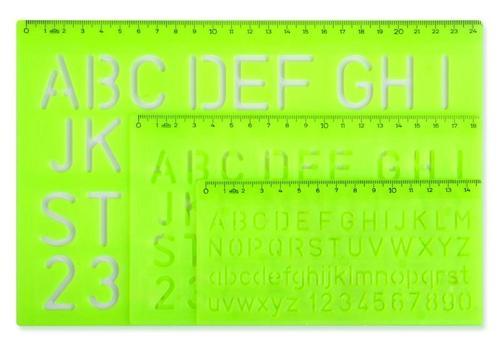 Büyük Harf Yazı Şablonu Seti 10-20-30 mm.