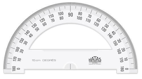 Plastik Minkale 180 Derece Açı Ölçer 15 cm.