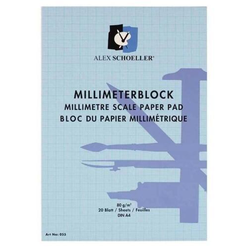 Milimetrik Blok Mavi A4 20 yaprak