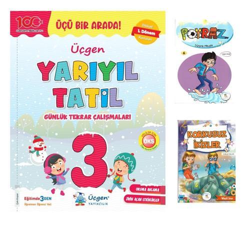 Üçgen 3.Sınıf Yarıyıl Tatil Kitabı 2023-2024 (1.Dönem Konularını Kapsar)