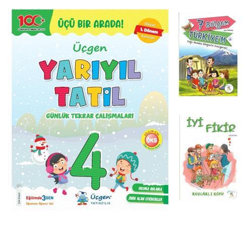 Üçgen 4.Sınıf Yarıyıl Tatil Kitabı 2023-2024 (1.Dönem Konularını Kapsar)