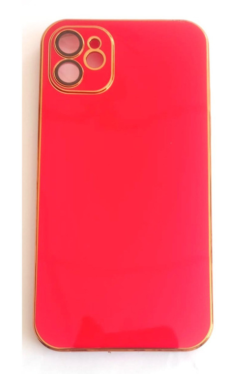 İphone Uyumlu 11 Parlak Tasarımlı Yumuşak Altın Yaldızlı Kılıf
