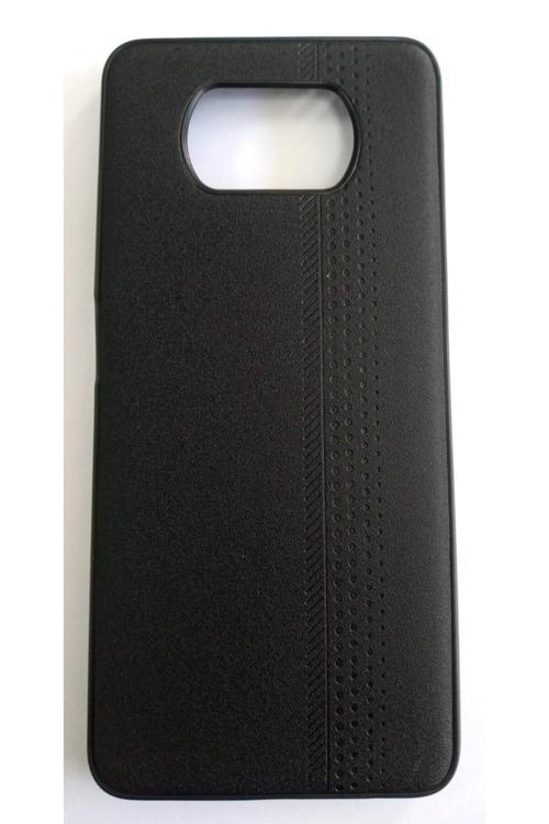 Poco X3 Uyumlu Deri Görünümlü Yumuşak Ve Esnek Süet Kılıf Siyah