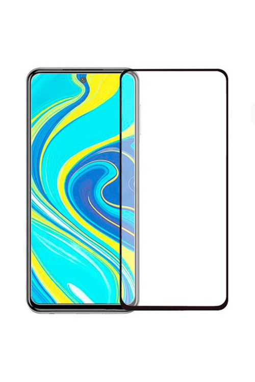 Vivo Y19S Uyumlu Ekran Koruyucu Şeffaf Cam Siyah Kenarlı Tamperli