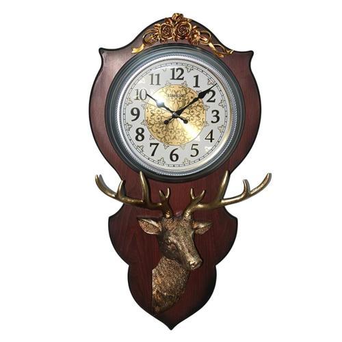 Duvar Saati Geyik Temalı Büyük Polyester Saat No.1 40 x 70 cm