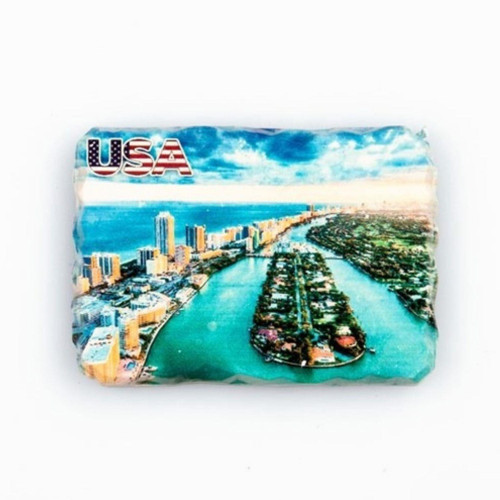 ABD Miami Temalı Kırık Magnet