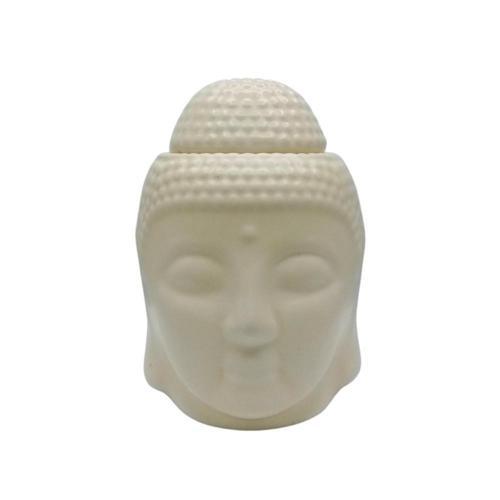 Seramik Buda Buhurdanlık Krem Mat 13cm