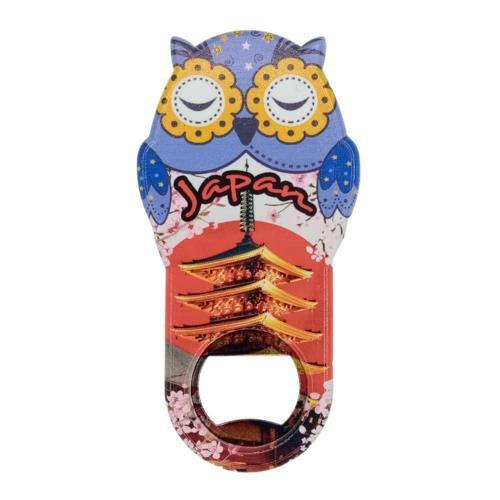 Japonya Temalı Baykuş Magnet Kapak Açacak