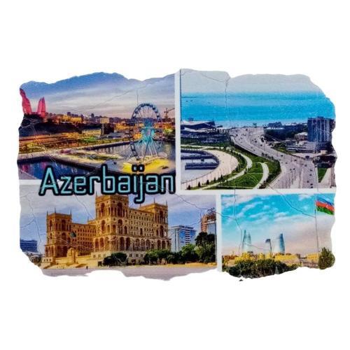 Azerbaycan Temalı Fresco Magnet