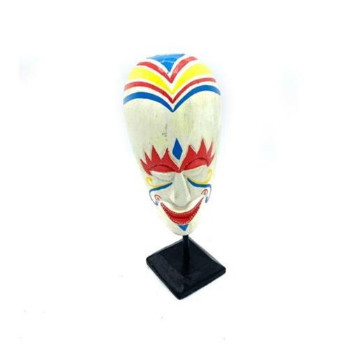Stantlı Beyaz Mask Totem El Yapımı 30 cm