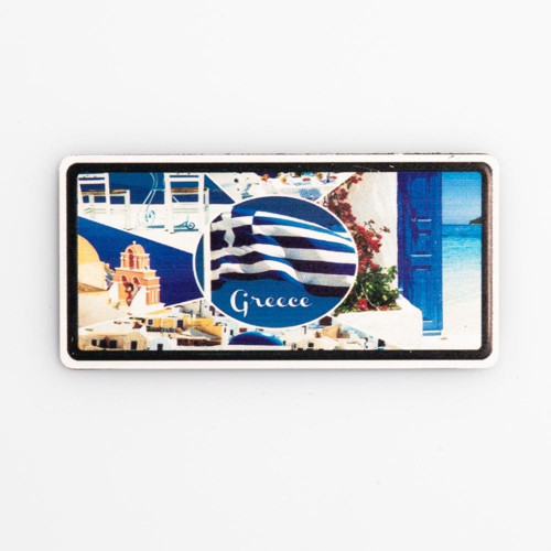 Yunanistan Temalı Plaka Magnet