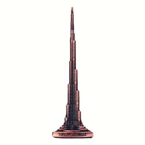 Vintage Metal Burj Khalifa Biblo Bakır 22 cm Burç Halife