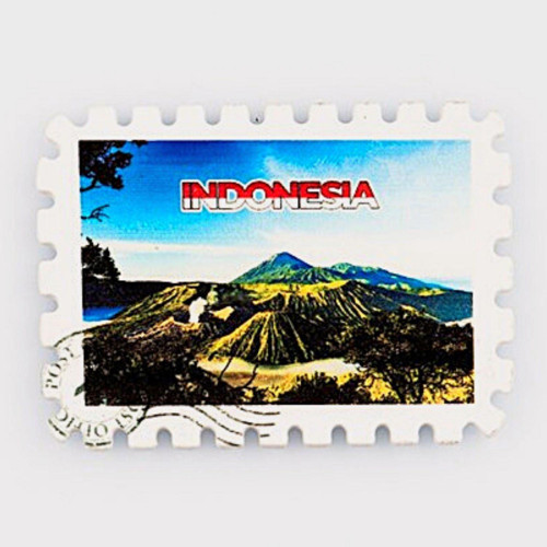 Endonezya Agung Yanardağı Pul Magnet