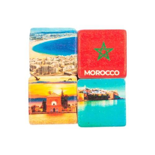 Fas Temalı Dörtlü Taş Magnet