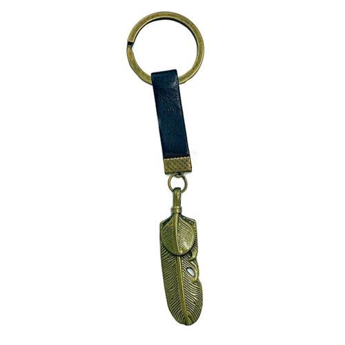 Metal Tüy Temalı Deri Anahtarlık