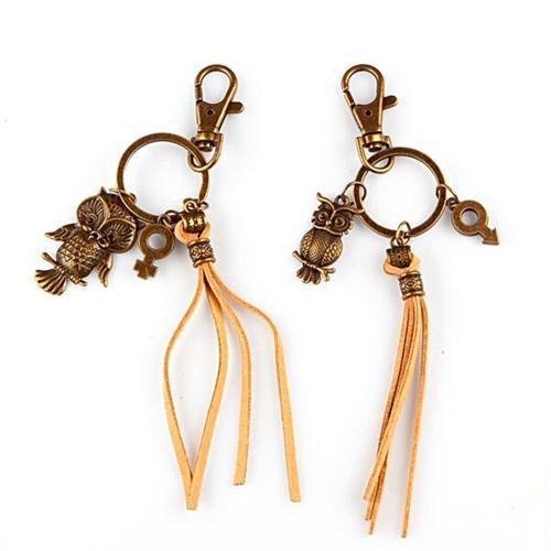 İkili Anahtarlık Cinsiyet Sembolleri Deri Püsküllü