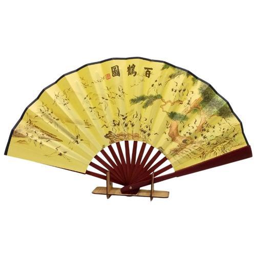 Çin Bambu Keten Kumaş Yelpaze Orta Çanta Boy No.9