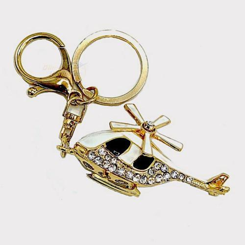 Siyah Taşlı Kırmızı Helikopter Anahtarlık