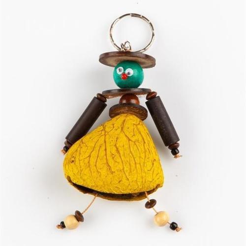 Mangis Anahtarlik Yerli Kadın Figürü Coconat Sarı