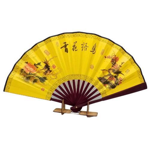 Çin Bambu Keten Kumaş Yelpaze Orta Çanta Boy No.3