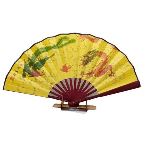 Çin Bambu Keten Kumaş Yelpaze Orta Çanta Boy No.5