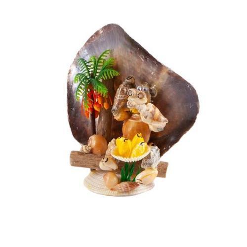 Dekoratif Placuna Biblo Maymun Temalı