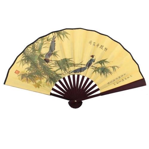 Çin Bambu Keten Kumaş Yelpaze Çanta Boy