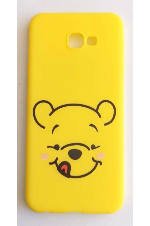 Samsung Galaxy J4 Plus Uyumlu Resimli Yumuşak Slikon Kılıf Sarı