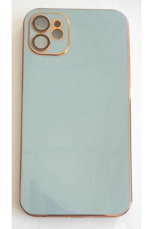 İphone Uyumlu 11 Parlak Tasarımlı Yumuşak Altın Yaldızlı Kılıf