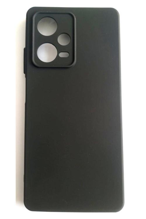 Xiaomi Redmi Note 12 Pro 5G Yumusak Kilif Mat Siyah Kadife Hissiyat