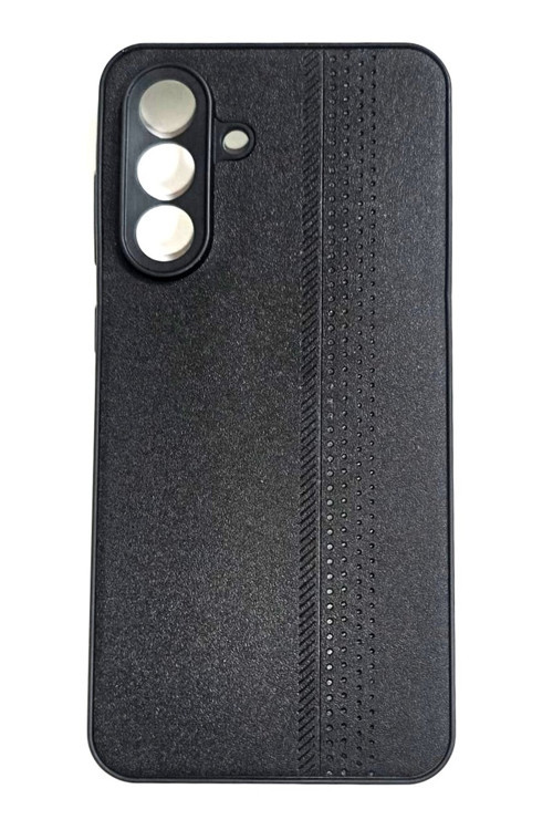 Samsung Galaxy A36 Uyumlu Deri Görünümlü Yumuşak Süet Kılıf Siyah