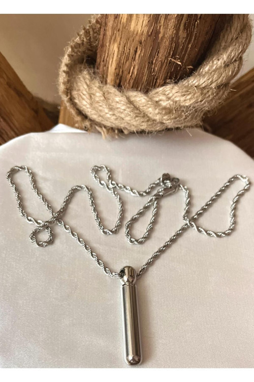 Burgu Çelik Kolye Ve Kapağı Açılan Bar Kolye Uç 65 Cm Unisex Kolye
