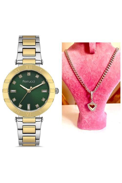 Süper Model Çelik Kadın Kol Saati+Çelik Kolye Hediyeli