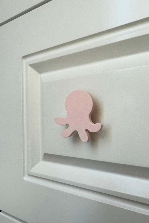Pembe Ahtapot Dolap Kulpu - Çocuk Odası, Mutfak Ve Banyo İçin Modern Ve Dayanıklı Mobilya Kulp, Dh
