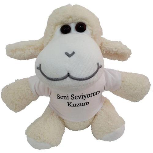 MDB Seni Seviyorum Kuzum Tişörtlü Peluş Kuzu Oyuncak