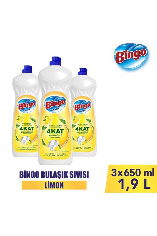 Sıvı Elde Bulaşık Deterjanı Limon 650ml X 3 Adet