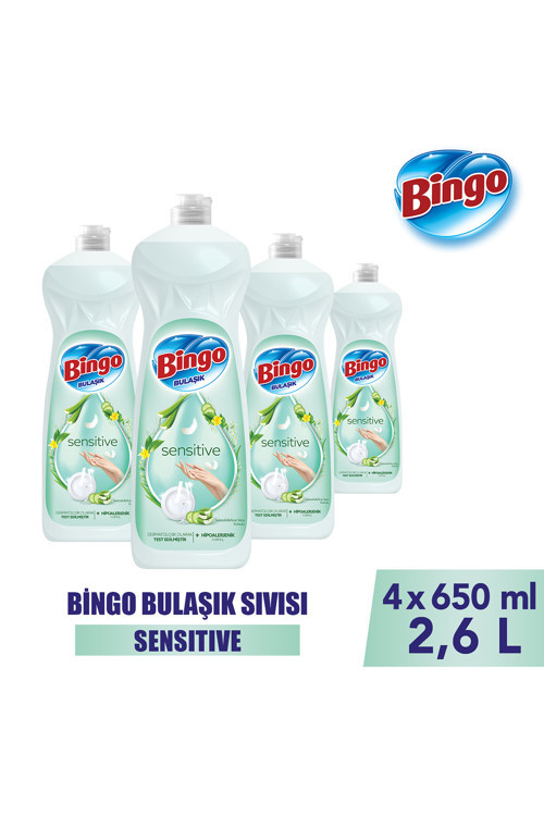 Sıvı Elde Bulaşık Deterjanı Sensitive 650ml X 4 Adet