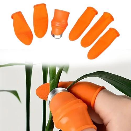 5 Parça Pratik Parmak Koruyucu 1 Parça Baş Parmak Bıçaklı Eldiven Sebze Meyve Soyucu Kesme Ayıklayıcı Silikon Set (2818)